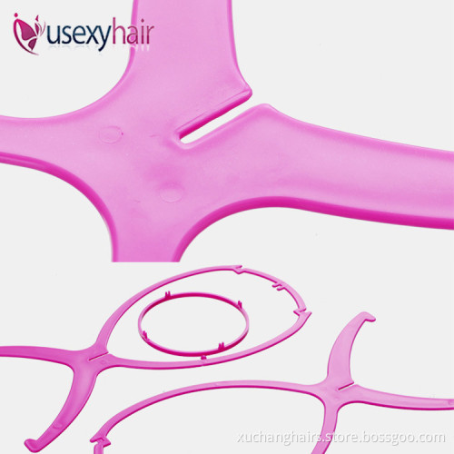 Profession cheap plastic wig stand display wig holder for long hair